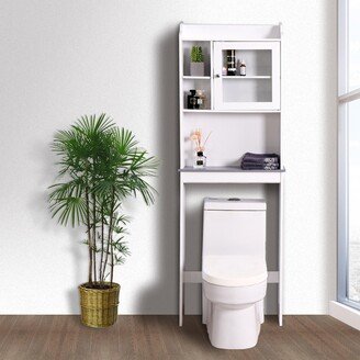 unbrand Modern Over The Toilet Space Saver Organization Wood Storage Cabinet