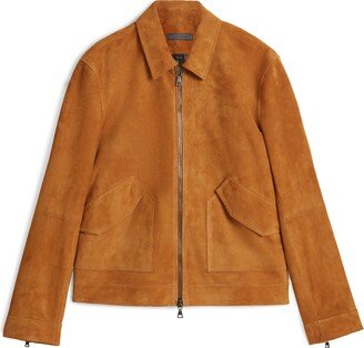 Slim Fit Zip Suede Jacket