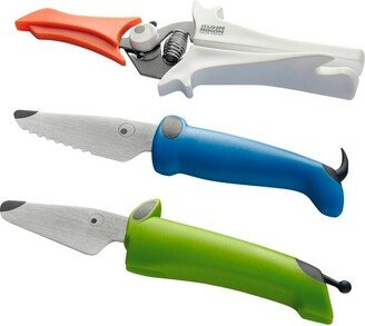 Kinder Kitchen Essential Knife Set, Blue/Green