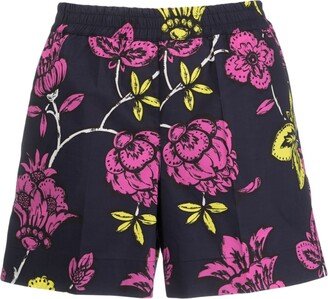 Floral-Print Slip-On Shorts