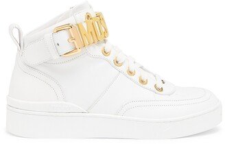 Logo Leather High-Top Sneakers