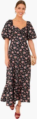 Hyacinth House Black Floral Seaport Midi Dress