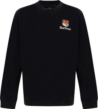 X Maison Kitsuné Fox Head Patch Crewneck Sweatshirt