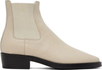 Beige Cowboy Chelsea Boots