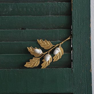 Gilded Leaf Acorn Ornament