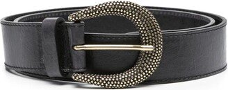 Black Calf Leather Belt