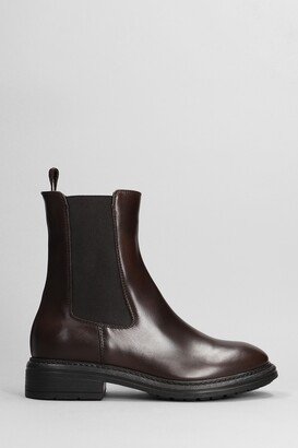 Combat Boots In Dark Brown Leather