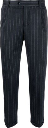 Pinstripe tapered trousers-AA