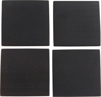 Be Home Ebony Teak Square Coasters Set of 4