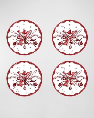 Country Estate Winter Frolic Coasters, Set of 4