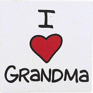 Enesco Tabletop I Heart Grandma Coaster - One Coaster 4 Inches - Our Name Is Mud - 6013777 - Stoneware - White