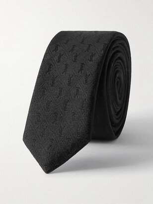 4cm Logo-Jacquard Silk Tie