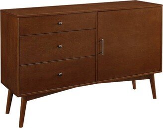 Mid-Century Modern with Closed Storage TV Stand for TVs up to 58 Walnut - Saracina Home