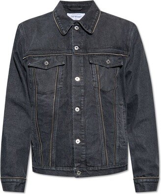 Zip Skate Long-Sleeved Denim Jacket