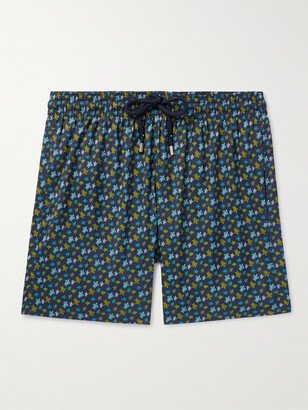 Mahina Straight-Leg Mid-Length Printed Recycled Swim Shorts