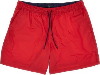 Side-Stripe Drawstring Swim Shorts-AB