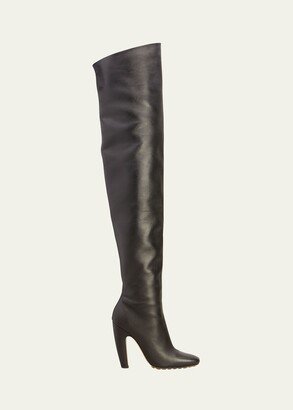 Veneta Calfskin Over-The-Knee Boots