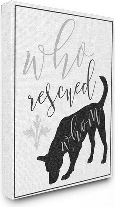 Who Rescued Whom? Dog Typography Canvas Wall Art, 24 x 30