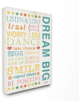 The Kids Room Dream Big Typography Canvas Wall Art, 24 x 30