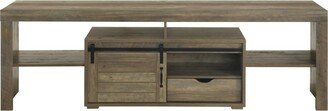 Simplie Fun Wasim Tv Stand, Rustic Oak Finish LV01102