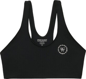 Logo-Print Sports Bra-AW