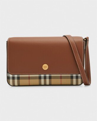 Hampshire Vintage Check Canvas & Leather Crossbody Bag