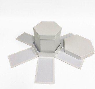 W7435 White Hexagon Surprise Box Set Of 3