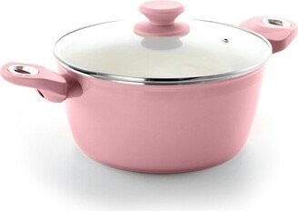 Home Plaza Cafe Aluminum 4.5 Qt Dutch Oven with Soft Touch Handles in Lavender