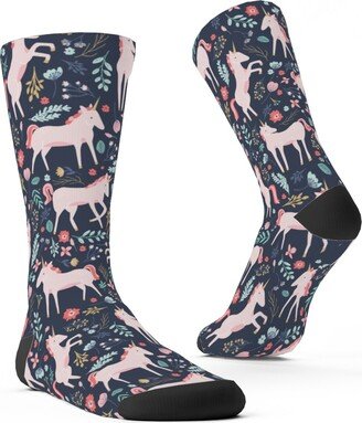 Socks: Unicorn Fields Custom Socks, Multicolor