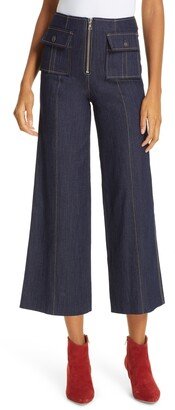 Azure Crop Wide Leg Jeans