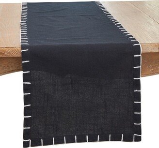 Saro Lifestyle Classic Charm Chunky Whip Stitch Table Runner, 16