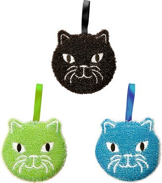 KIKKERLAND Kitty Scrub Sponge Pkg/3