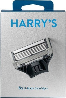 Harry's 5-Blade Men's Razor Blade Refills - 8 Cartridges - Compatible with All Harry's Razors and Flamingo Razors