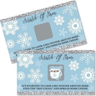 Big Dot of Happiness Winter Wonderland - Snowflake Holiday Party and Winter Wedding Game Scratch Off Cards - 22 Count