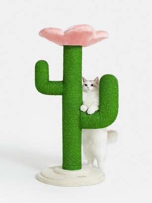 Vetreska Blooming Cactus Cat Scratching Post, Cactus Cat Scratchers Kitten Scratch Pole with Natural Sisal Rope for Indoor Cats, Vertical Cactus Cat T