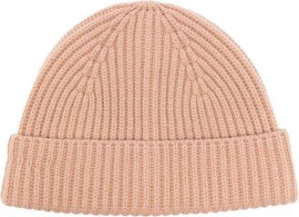 Merino-Wool Ribbed-Knit Beanie