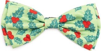 The Worthy Dog Holly Adjustable Bow Tie Accessory - Green - L