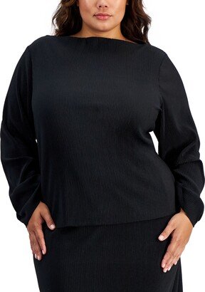And Now This Trendy Plus Size Boat-Neck Top