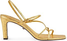 Women's Faye Metallic Square Toe Strappy Slingback Sandals