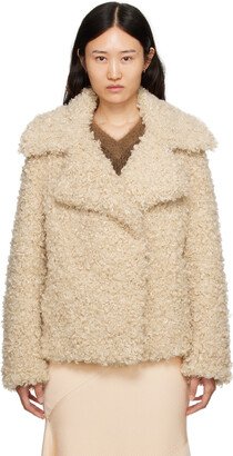 Beige Teddy Faux-Shearling Jacket