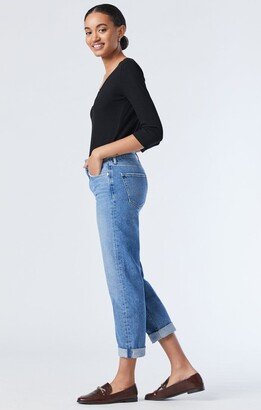 Soho Tapered Leg Jeans In Mid Organic Blue