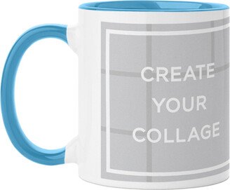 Mugs: Create A Collage Mug, Light Blue, 11Oz, Multicolor