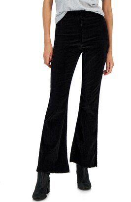 Juniors' High-Rise Pull-On Corduroy Flare Pants