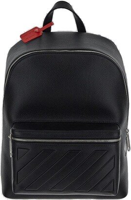 Logo Detailed Zip-Up Backpack-AB