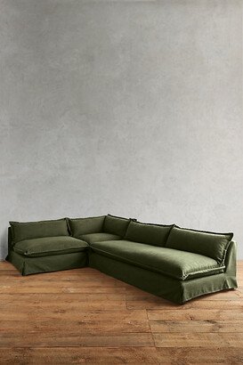 Basketweave Linen Tassa Sectional