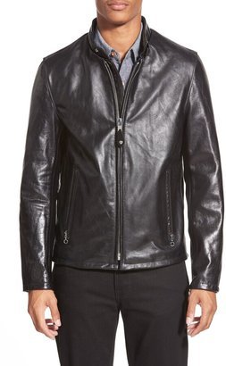 Café Racer Waxy Cowhide Leather Jacket