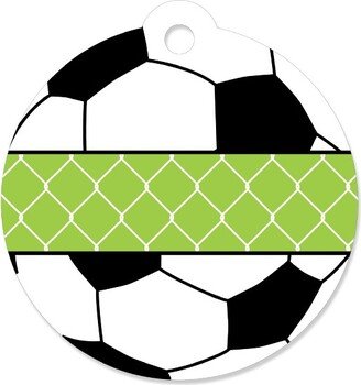 Big Dot of Happiness Goaaal - Soccer - Baby Shower or Birthday Party Favor Gift Tags (Set of 20)