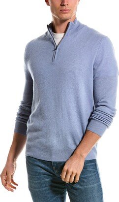 Cashmere 1/4-Zip Mock Sweater-AL