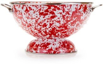 Red Swirl Enamelware Collection 2 Quart Colander