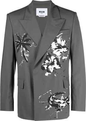 Abstract-Print Blazer